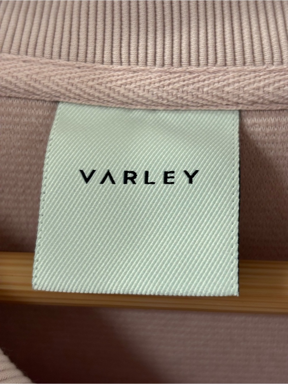 Varley Vine Half Zip Pullover Dusty Pink Ottoman Fabric Long Sleeve Sweatshirt - Picture 4 of 16